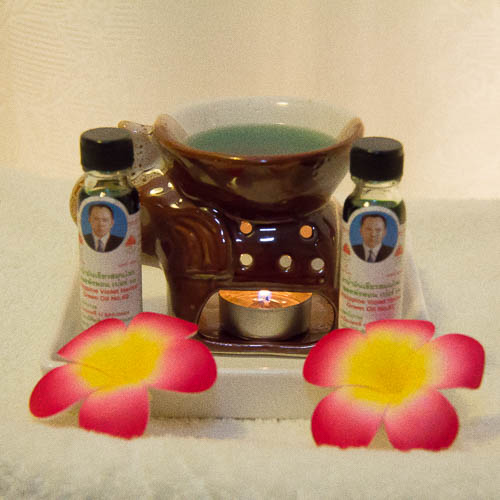 aromamassage med varm olja